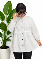 شومیز لنین راه راه گیپوری کد 1150-1 - Image 3