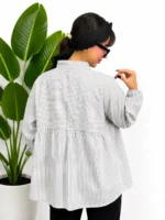 شومیز لنین راه راه گیپوری کد 1150-1 - Image 4