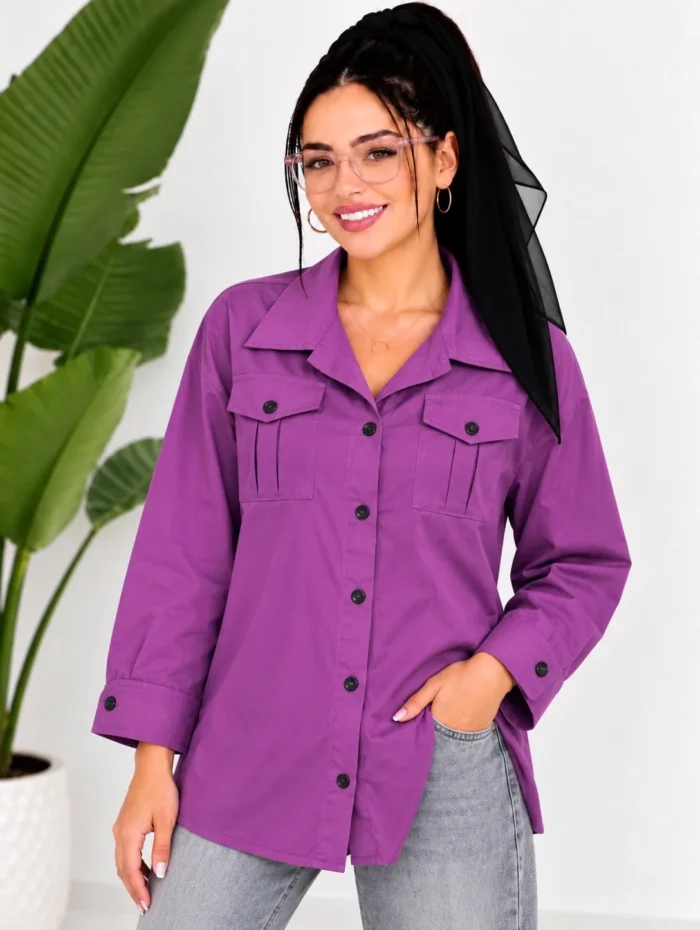 شومیز ضد آب دو جیب صابونی کد 091-6 - Image 6