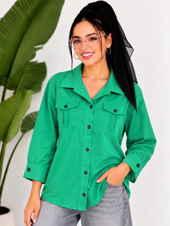 شومیز ضد آب دو جیب صابونی کد 091-6 - Image 4